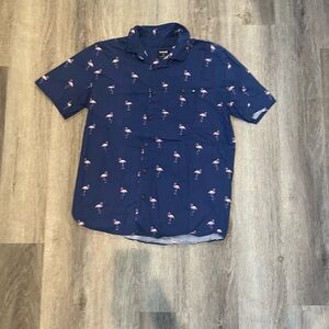 Hurley Blue Flamingo Print Men's Shirt